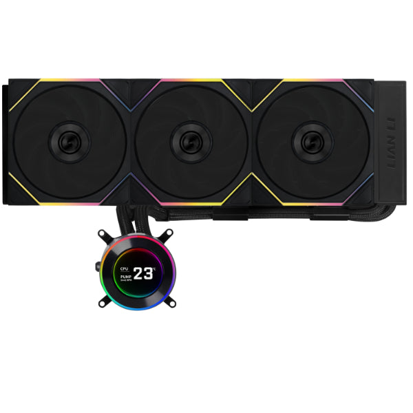 Lian Li HydroShift II LCD-C 360TL qora suvli kuler, TL kulerlar bilan
