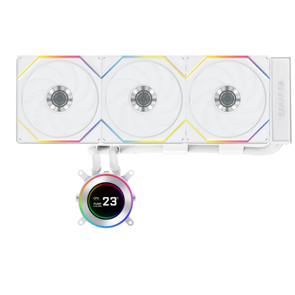 Lian Li HydroShift II LCD-C 360TL oq suvli kuler, TL kulerlar bilan