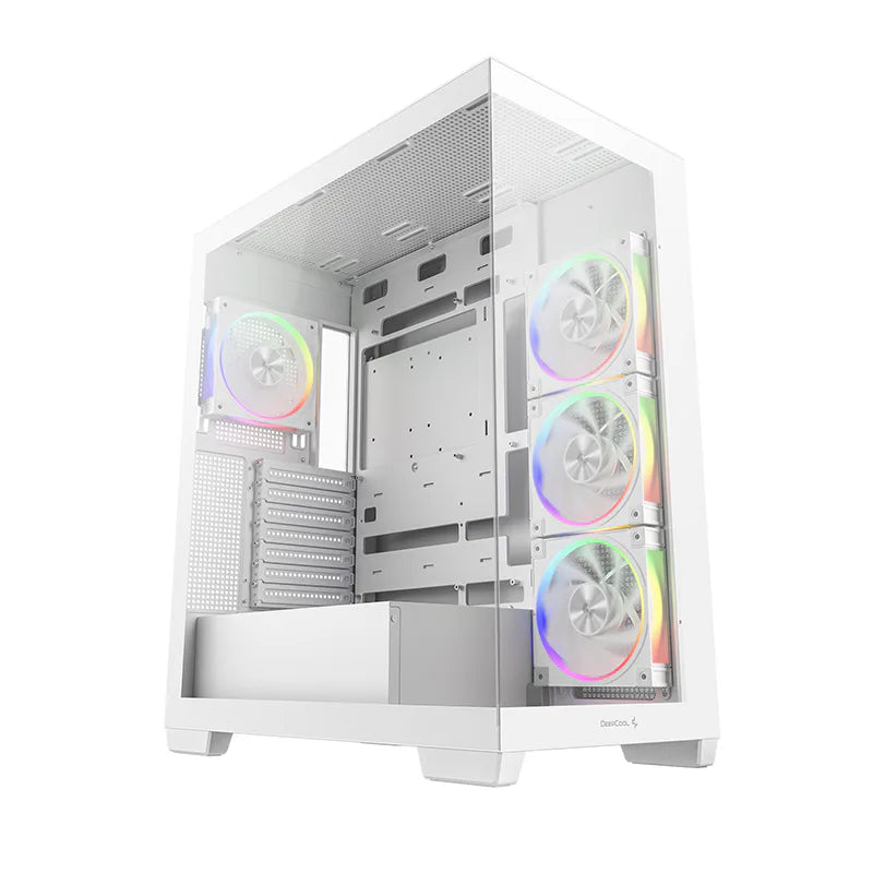 DeepCool CG580 4F V2 White oq ATX korpus, 4 ta ARGB kuler