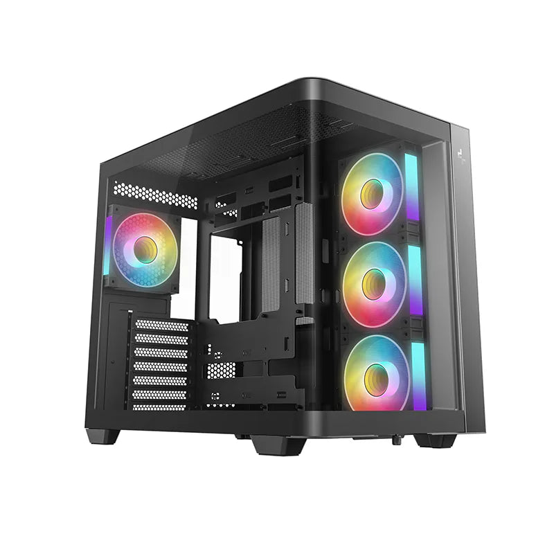 DeepCool CG530U 4F ikki bo'lmali ATX korpus, panoramali egilgan shisha