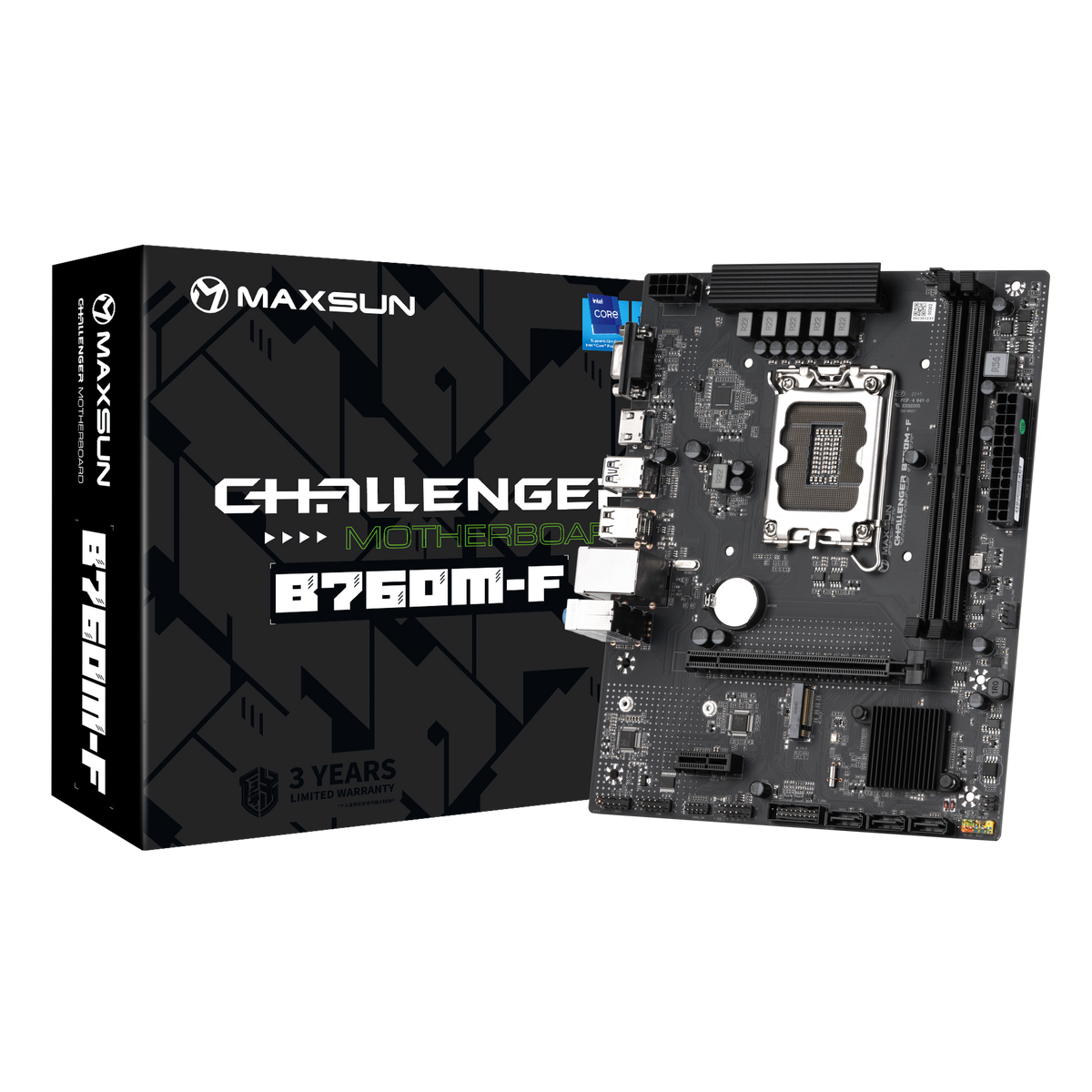Maxsun Challenger B760M-F DDR4 ona plata, LGA1700, Micro-ATX