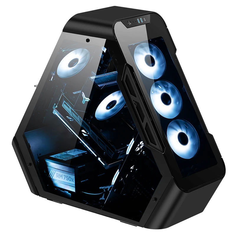 Jonsbo TR03-G qora alyuminiy ATX korpus