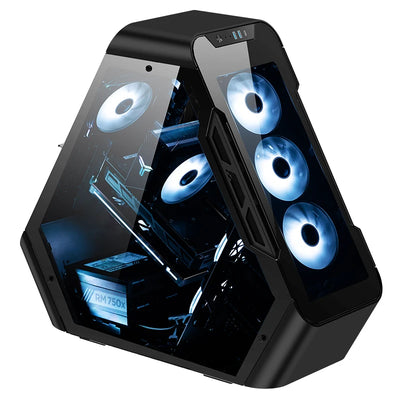 Jonsbo TR03-G qora alyuminiy ATX korpus