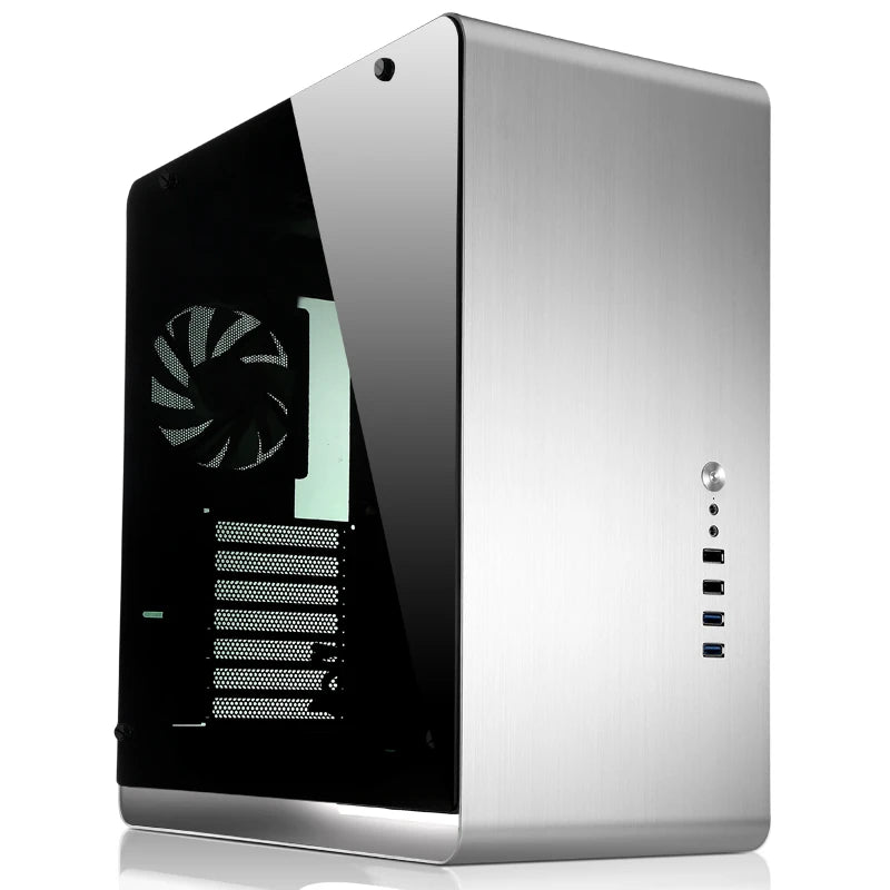 Jonsbo UMX4 kumush rangli alyuminiy ATX korpus