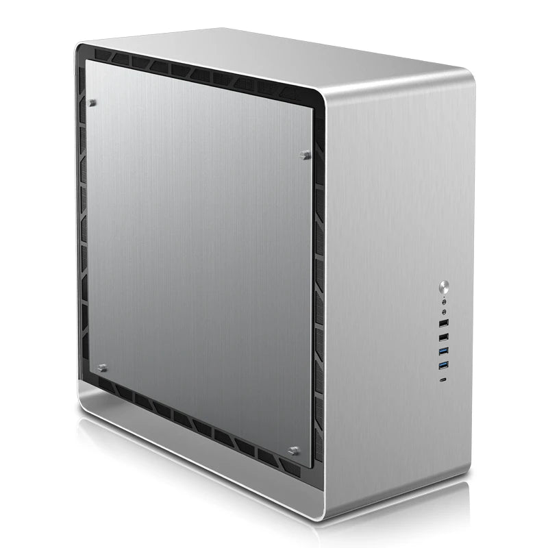 Jonsbo UMX6 kumush rangli E-ATX korpus, alyuminiy-magniy qotishma