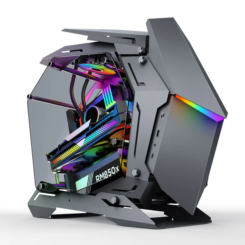 Jonsbo MOD-3 mini kulrang vertikal Micro-ATX korpus