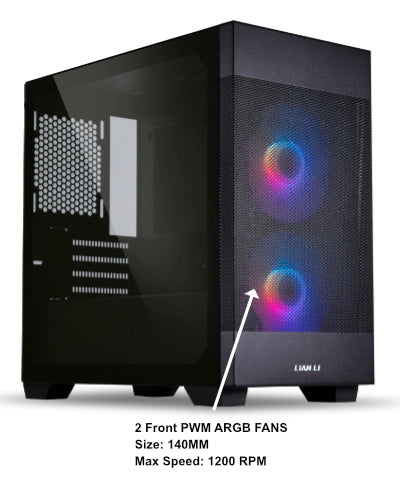 Lian Li LANCOOL 205 MESH Black ATX korpus, 3 ta ARGB kuler