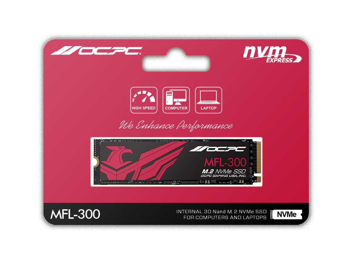 OCPC MFL-300 1TB M.2 NVMe PCIe SSD, 3100 MB/s
