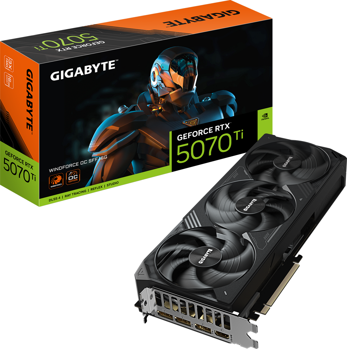 Gigabyte GeForce RTX 5070 Ti WINDFORCE OC videokarta, 16 GB GDDR7