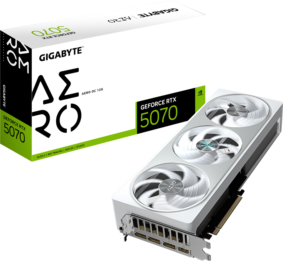 Gigabyte GeForce RTX 5070 AERO OC videokarta, 12 GB GDDR7, oq rang