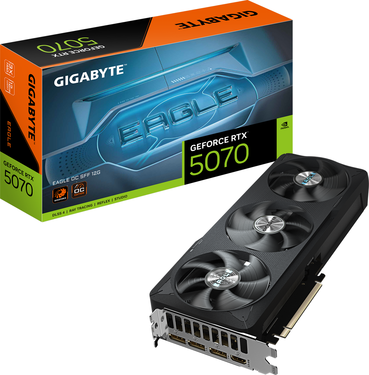 Gigabyte GeForce RTX 5070 EAGLE OC videokarta, 12 GB GDDR7