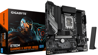 Gigabyte B760M GAMING X WIFI6E GEN5 DDR5 ona plata, LGA1700, Micro-ATX