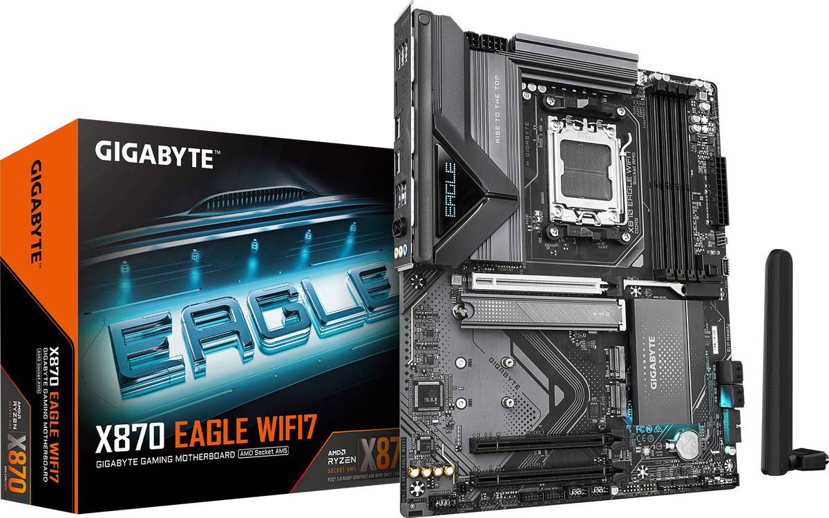 Gigabyte X870 EAGLE WIFI7 DDR5 ona plata, AM5, 2 ta USB4, ATX