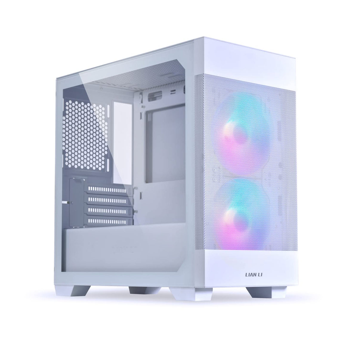 Lian Li LANCOOL 205M MESH Snow Micro-ATX korpus, 2 ta ARGB kuler