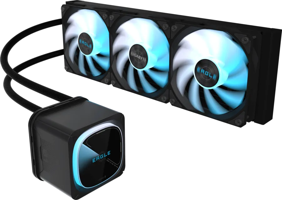 Gigabyte EAGLE 360 qora suvli kuler, 3 ta 120mm ARGB kuler