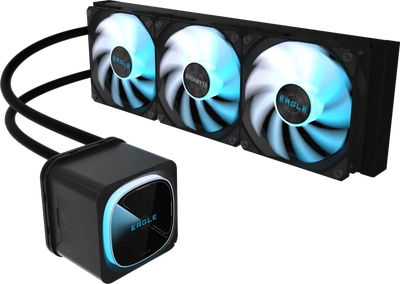 Gigabyte EAGLE 360 qora suvli kuler, 3 ta 120mm ARGB kuler