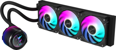 Gigabyte AORUS WATERFORCE X II 360 suvli kuler, nasos blokida LCD displey