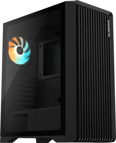Gigabyte C103 GLASS qora ATX korpus, shaffof shishali yon panel