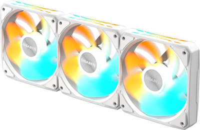 Gigabyte EZ CHAIN RVS FAN 120 ICE oq teskari parrakli ARGB kuler to'plami