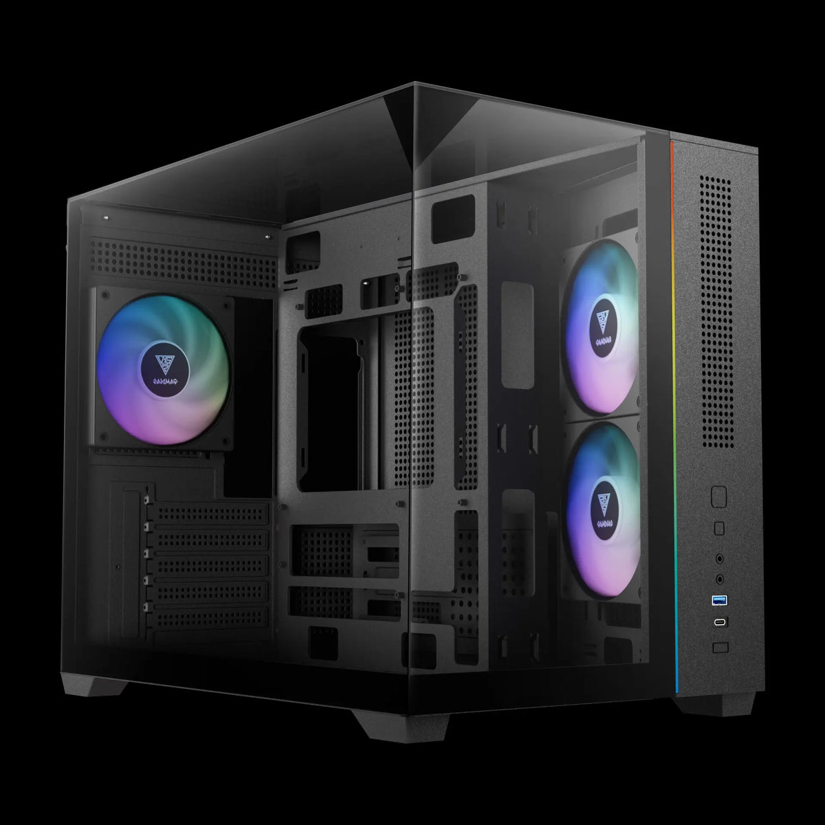 Gamdias ATLAS M3M qora Micro-ATX korpus