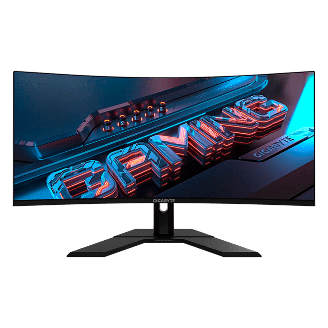 Gigabyte - 34" GS34WQCP-EK Curved Gaming Monitor, VA, 180hz, 1mc, WQHD (3440 х 1440), HDMI, DisplayPort, Black