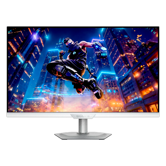 Gigabyte - 27" M27Q2 ICE EK Gaming Monitor, IPS, 200hz, 1mc, QHD (2560х 440), HDMI, DisplayPort, Type-C, USB, White