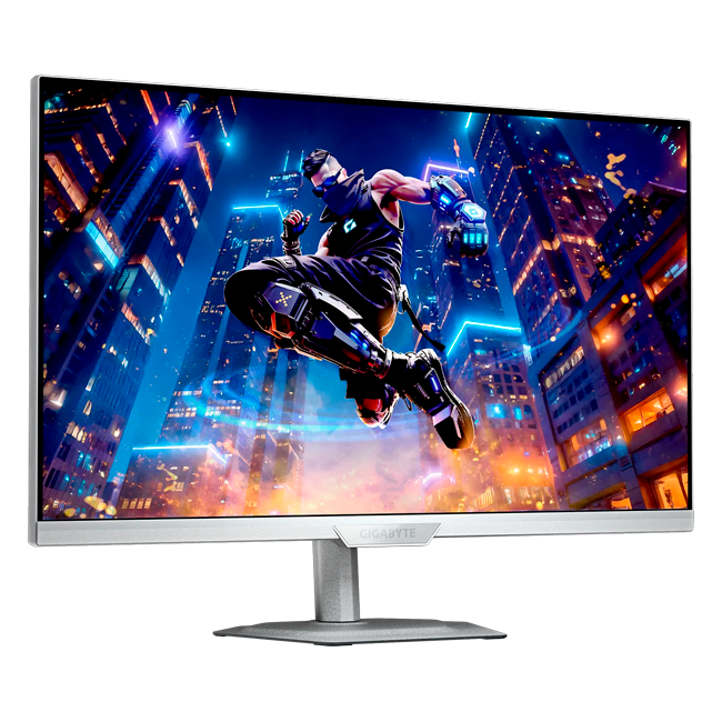 Gigabyte - 27" M27Q2 ICE EK Gaming Monitor, IPS, 200hz, 1mc, QHD (2560х 440), HDMI, DisplayPort, Type-C, USB, White