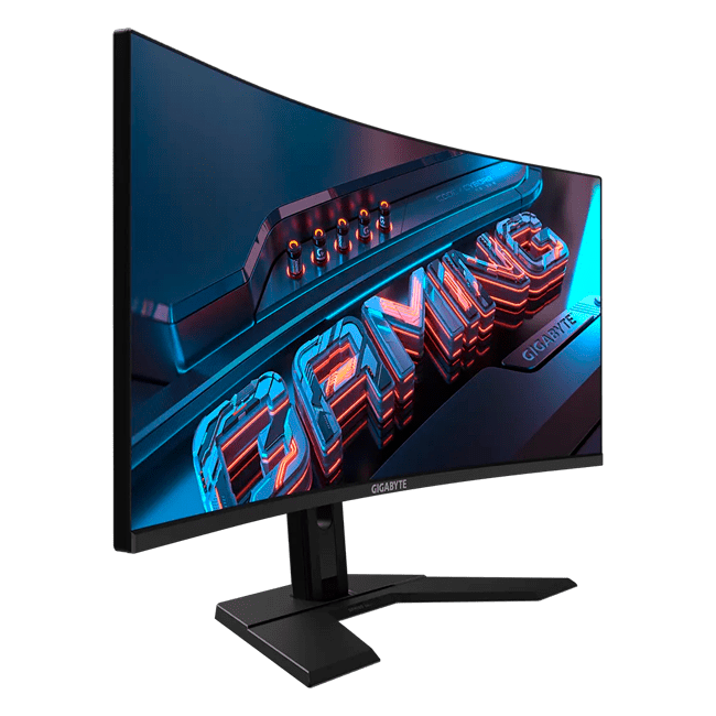 Gigabyte - 34" GS34WQCP-EK Curved Gaming Monitor, VA, 180hz, 1mc, WQHD (3440 х 1440), HDMI, DisplayPort, Black