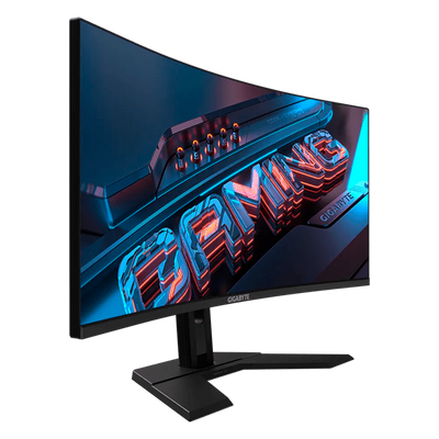 Gigabyte - 34" GS34WQCP-EK Curved Gaming Monitor, VA, 180hz, 1mc, WQHD (3440 х 1440), HDMI, DisplayPort, Black