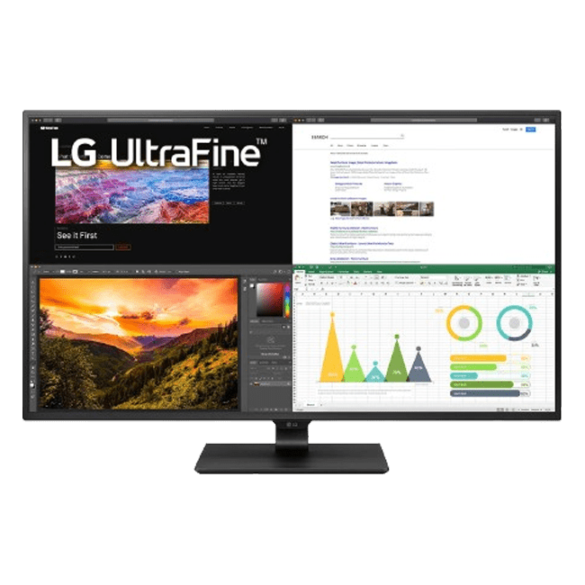 LG - 43" 43UN700-B 4K Monitor, IPS, 8mc, 65Hz, UHD (3840x2160), HDMI+Display Port, Type-C, Black