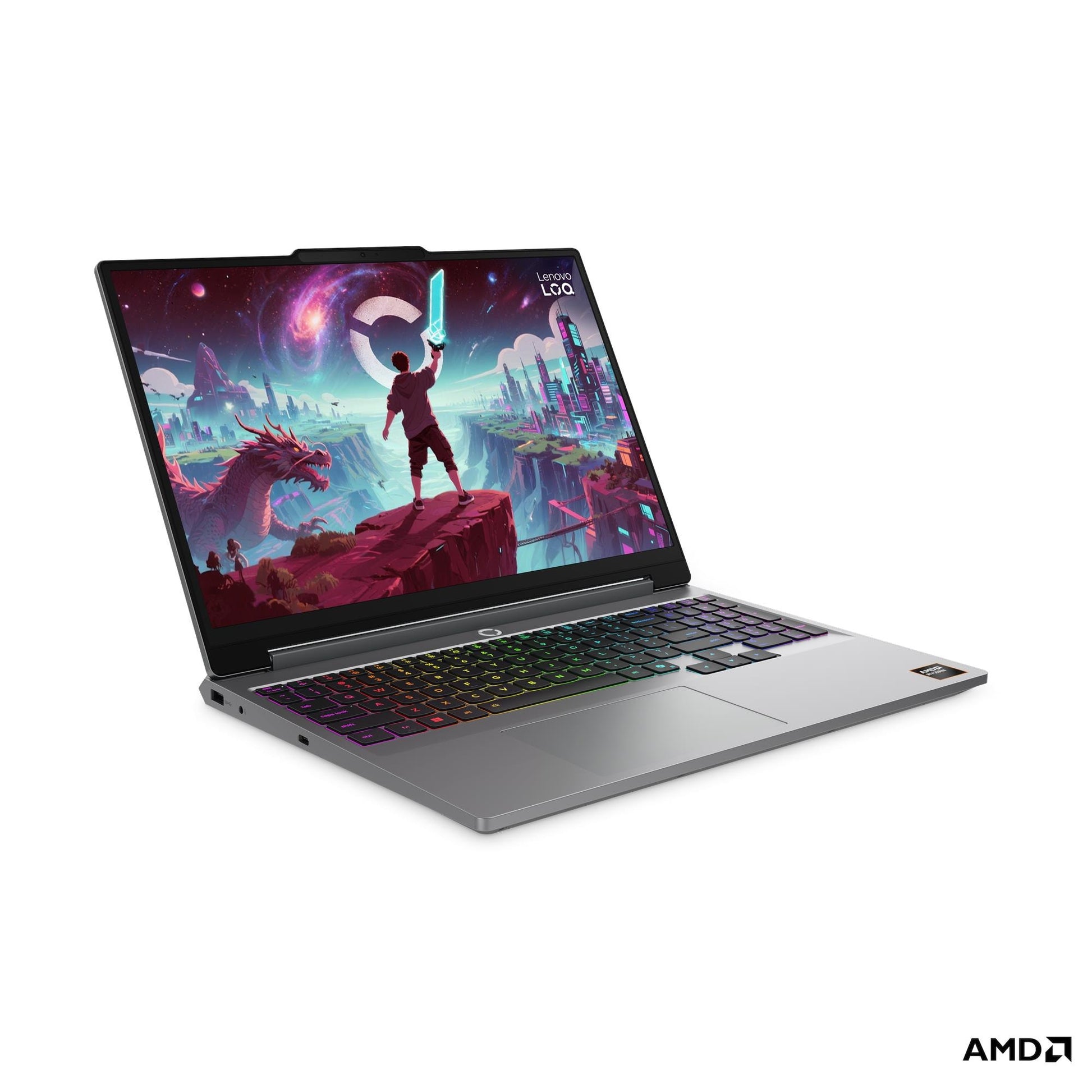 Lenovo LOQ 15AHP11 o'yin noutbuki, Ryzen 7-250, RTX5050, 15.3 dyuym WUXGA 165Hz, Luna Grey