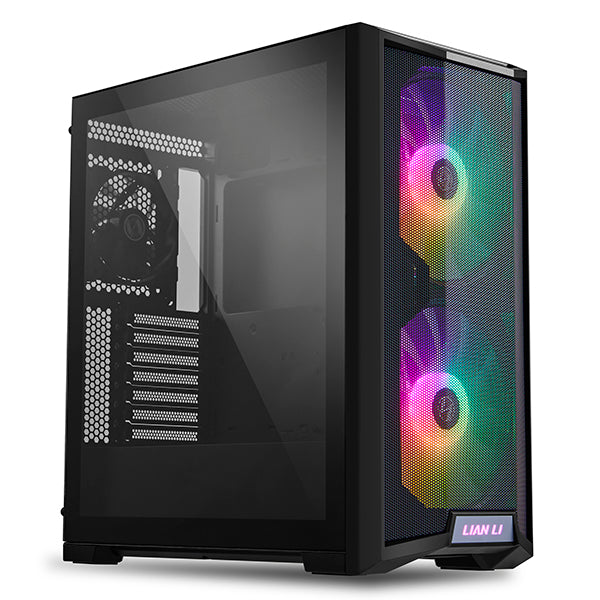 Lian Li LANCOOL 215 qora ATX korpus, 2 ta 200mm ARGB kuler bilan