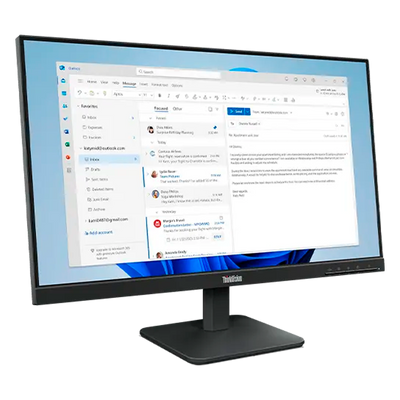 Lenovo - 24" S24-4e Monitor, IPS, 4ms, 100Hz, FHD (1920x1080), HDMI, VGA, Raven Black (64B5KAT1EU)