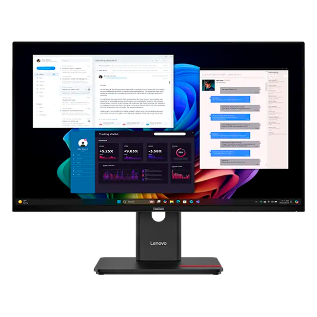 Lenovo - 27" ThinkVision T27UD-40, IPS WLED, 60Hz, 4mc, UHD (3840x2160) 4K, HDMI+DP+TypeC, Tilt, Swivel, Pivot, HAS, Eclipse Black (64AFGAT2EU)