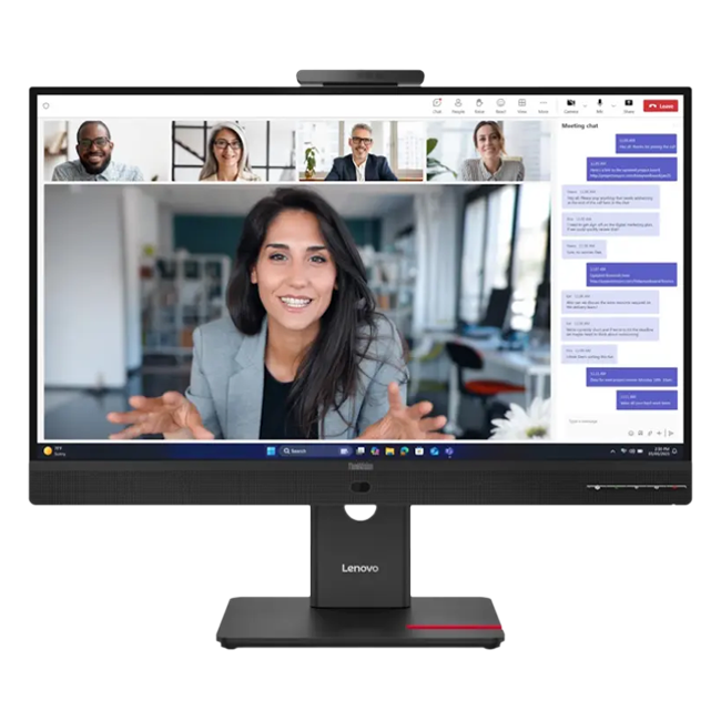 Lenovo - 27" ThinkVision T27QD-4v, IPS WLED, 120Hz, 4mc, QHD (2560x1440) 2K, HDMI+DP+TypeC, Tilt, Swivel, Pivot, HAS, Webcam, Audio  Eclipse Black (64B8UAT1EU)