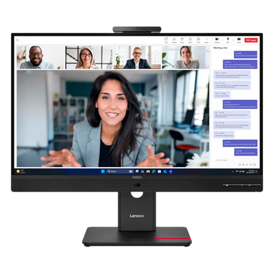 Lenovo - 27" ThinkVision T27QD-4v, IPS WLED, 120Hz, 4mc, QHD (2560x1440) 2K, HDMI+DP+TypeC, Tilt, Swivel, Pivot, HAS, Webcam, Audio  Eclipse Black (64B8UAT1EU)