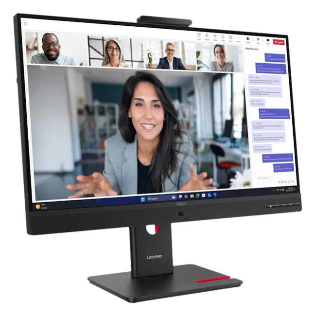 Lenovo - 27" ThinkVision T27QD-4v, IPS WLED, 120Hz, 4mc, QHD (2560x1440) 2K, HDMI+DP+TypeC, Tilt, Swivel, Pivot, HAS, Webcam, Audio  Eclipse Black (64B8UAT1EU)