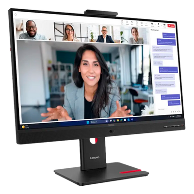 Lenovo - 27" ThinkVision T27QD-4v, IPS WLED, 120Hz, 4mc, QHD (2560x1440) 2K, HDMI+DP+TypeC, Tilt, Swivel, Pivot, HAS, Webcam, Audio  Eclipse Black (64B8UAT1EU)