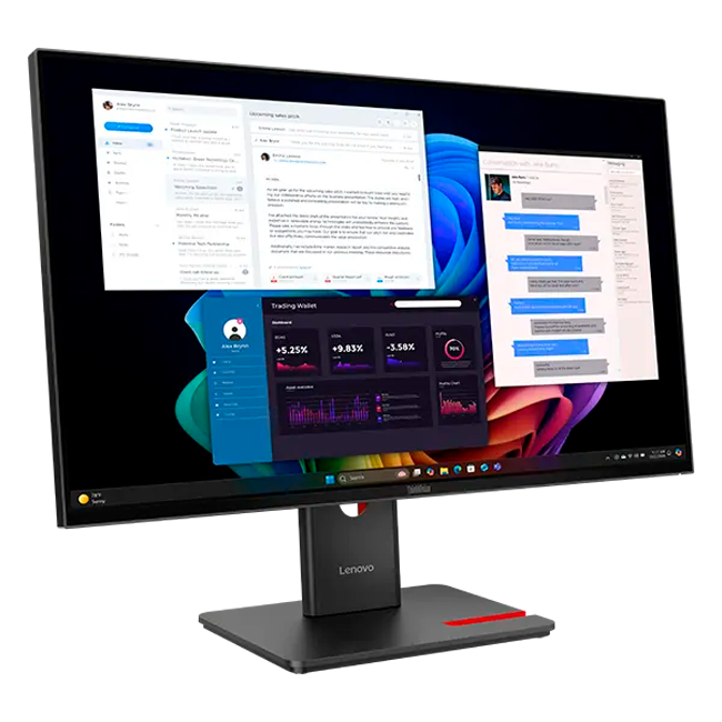 Lenovo - 27" ThinkVision T27UD-40, IPS WLED, 60Hz, 4mc, UHD (3840x2160) 4K, HDMI+DP+TypeC, Tilt, Swivel, Pivot, HAS, Eclipse Black (64AFGAT2EU)