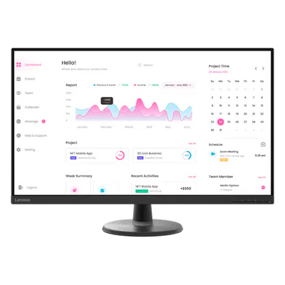 Lenovo - 32" D32-40  Monitor, VA, 75Hz, 4mc, FHD(1920x1080), HDMI, Black (66FCGAC2EU)
