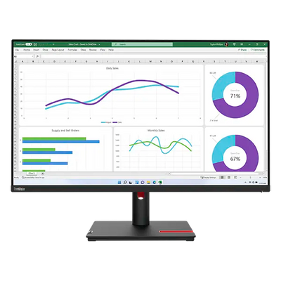 Lenovo - 32" ThinkVision T32UD-40, IPS WLED, 60Hz, 4mc, UHD (3840x2160) 4K, HDMI+DP+TypeC, Tilt, Swivel, Pivot, HAS, Eclipse Black (64B0GAT1EU)