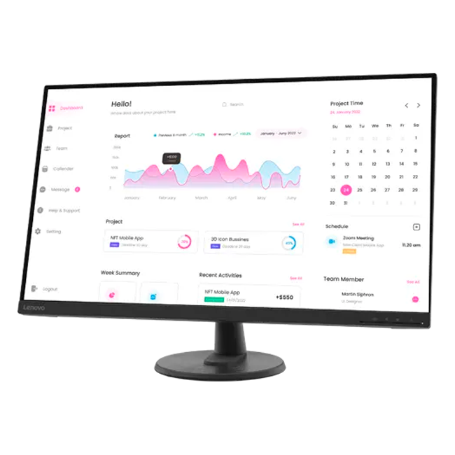 Lenovo - 32" D32-40  Monitor, VA, 75Hz, 4mc, FHD(1920x1080), HDMI, Black (66FCGAC2EU)