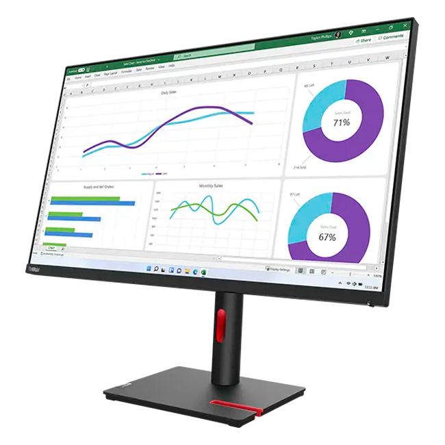 Lenovo - 32" ThinkVision T32H-30, IPS WLED, 60Hz, 4mc, QHD (2560x1440) 2K, HDMI+DP+TypeC, Tilt, Swivel, Pivot, HAS, Eclipse Black (63D3GAT1EU)