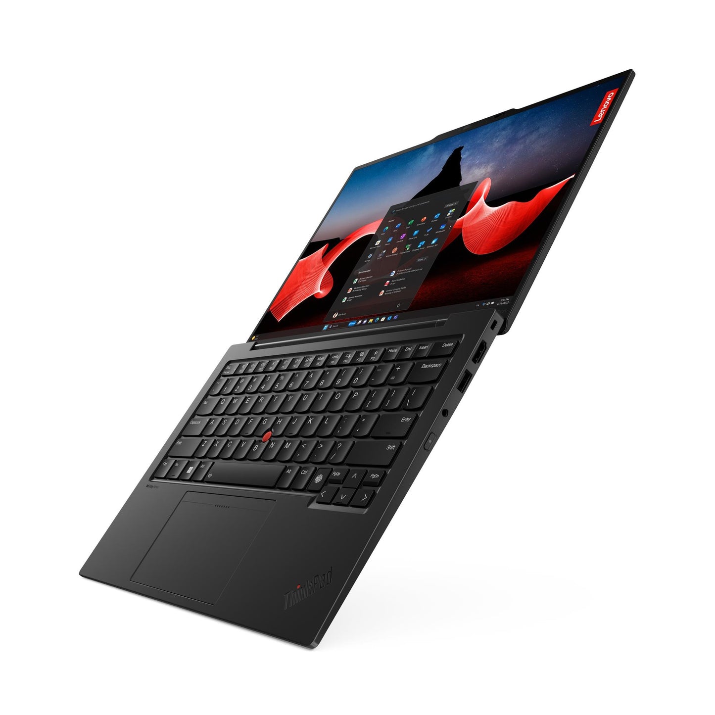 Lenovo ThinkPad X1 Carbon G12 premium biznes noutbuki, Core Ultra 7-155U, 14 dyuym WUXGA IPS, qora
