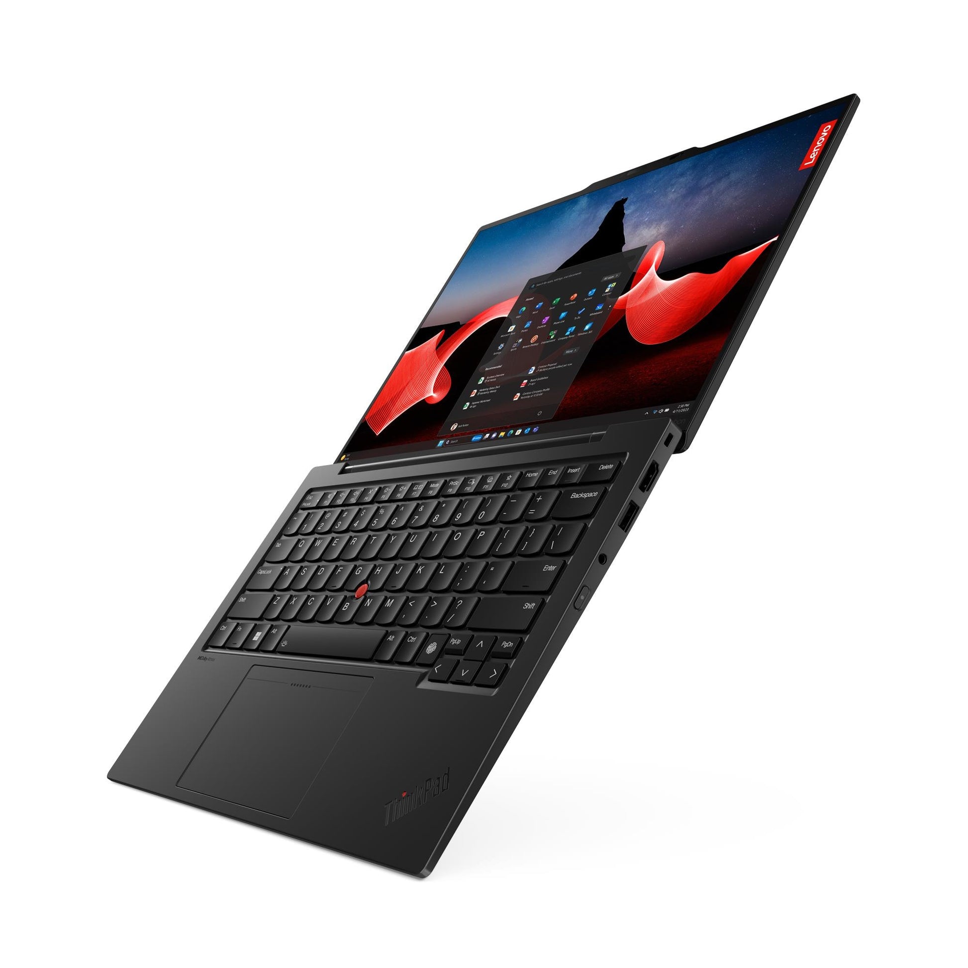 Lenovo ThinkPad X1 Carbon G12 premium biznes noutbuki, Core Ultra 7-155U, 14 dyuym WUXGA IPS, qora
