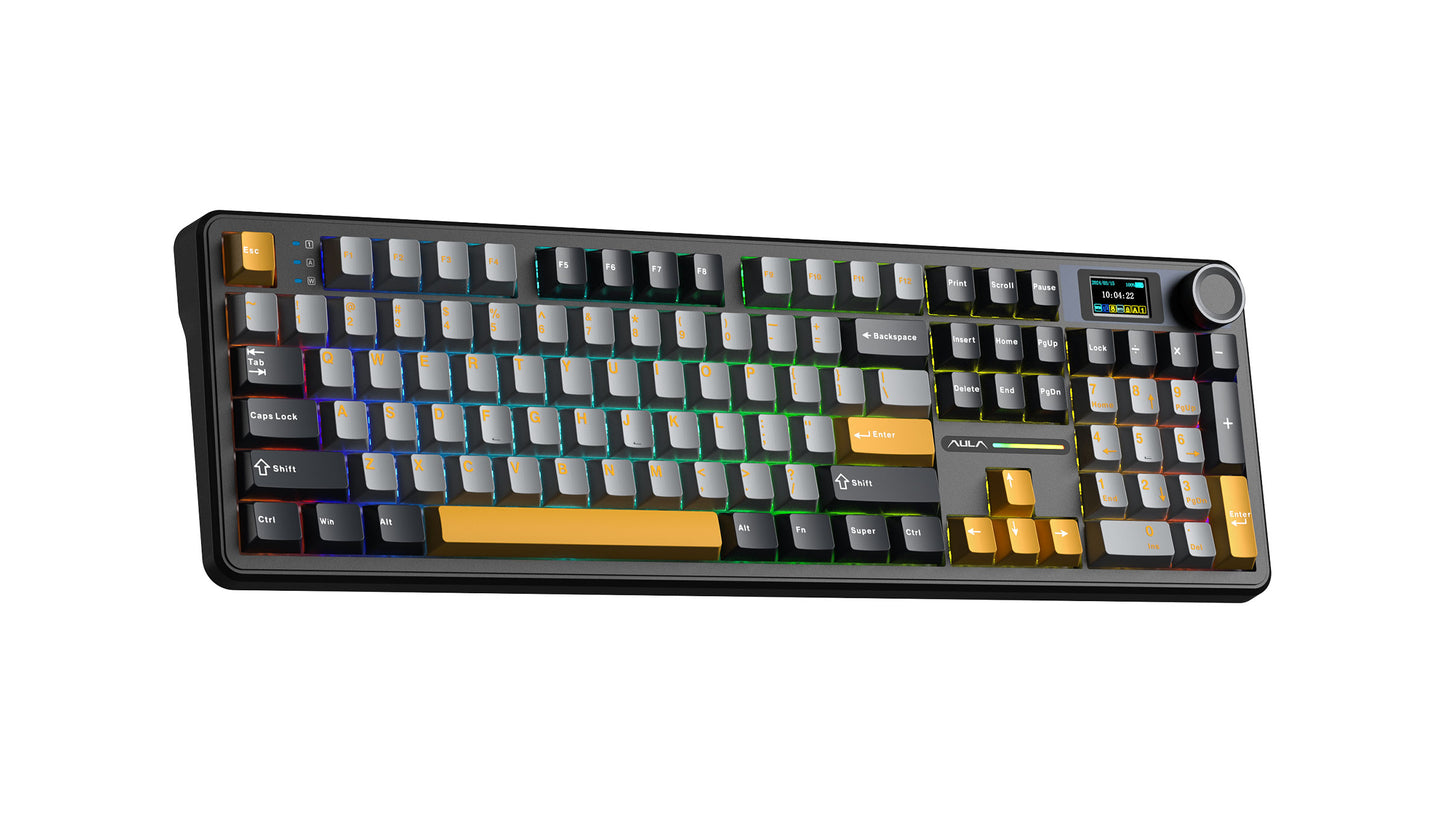 Игровая клавиатура F108 Pro проводная, RGB подсветка, полноразмерная