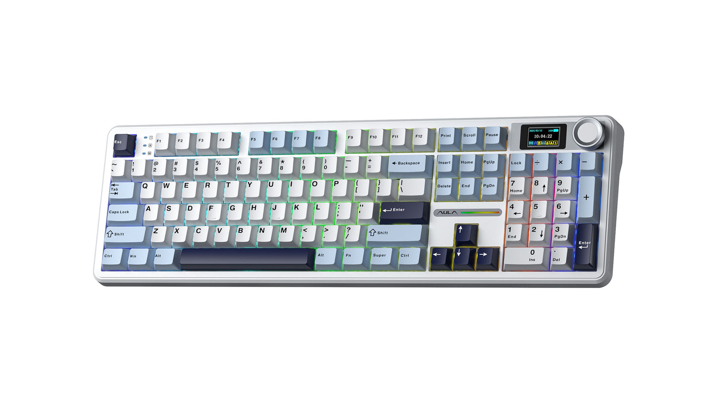 Игровая клавиатура F108 Pro проводная, RGB подсветка, полноразмерная