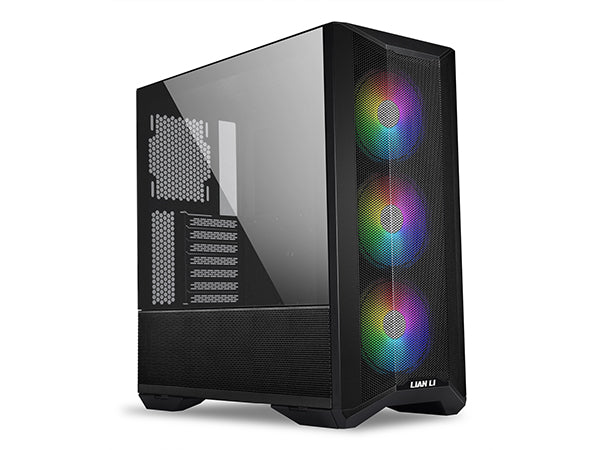 Lian Li LANCOOL II Mesh RGB qora ATX korpus, shishali panellar
