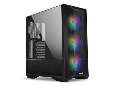 Lian Li LANCOOL II Mesh RGB qora ATX korpus, shishali panellar