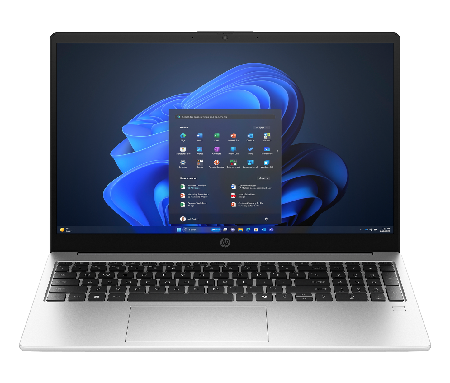 HP 250R G10 noutbuki, Intel Core 5-120U, 15.6 dyuym FHD IPS, kumush rangda